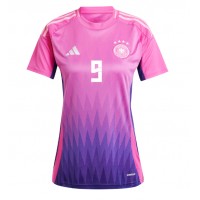 Camiseta Alemania Niclas Fullkrug #9 Segunda Equipación Replica Eurocopa 2024 para mujer mangas cortas